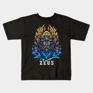 Zeus goddess with modern coloring style Kids T-Shirt
